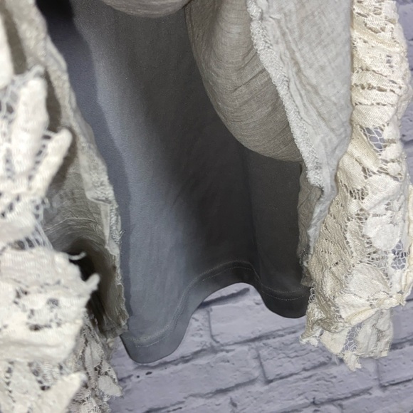 A'Reve Gray and Off White Lace Sleeveless Cottagecore Dress size Small - Picture 7 of 17